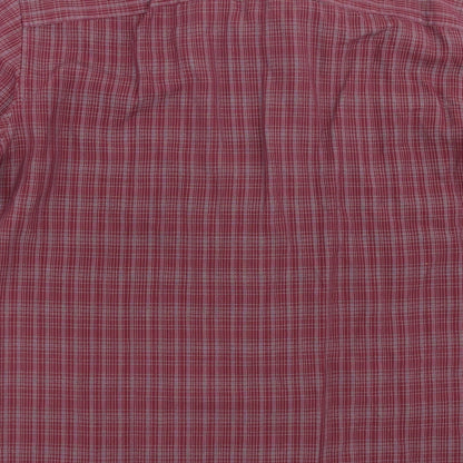 Mens UK Size L Marks and Spencer Purple  Button-Up Short Sleeve Casual Shirt