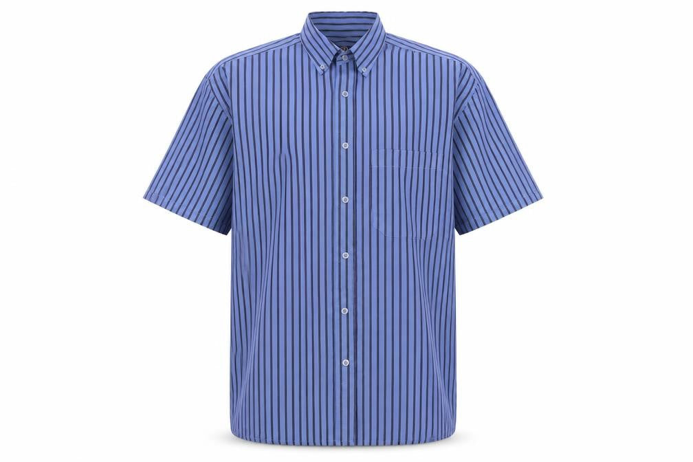 Mens UK Size M Hutson Harbour Blue  Button-Up Short Sleeve Casual Shirt