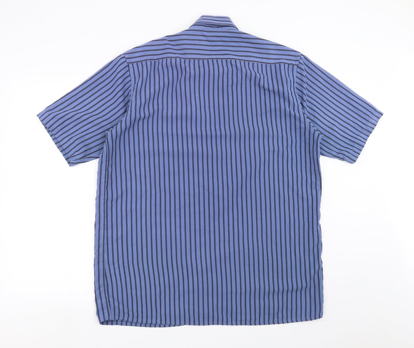 Mens UK Size M Hutson Harbour Blue  Button-Up Short Sleeve Casual Shirt