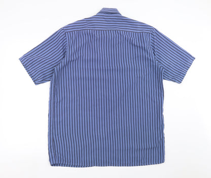 Mens UK Size M Hutson Harbour Blue  Button-Up Short Sleeve Casual Shirt