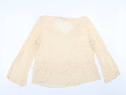 Marks and Spencer Womens Orange   Basic Blouse Size 12  - Peach colour