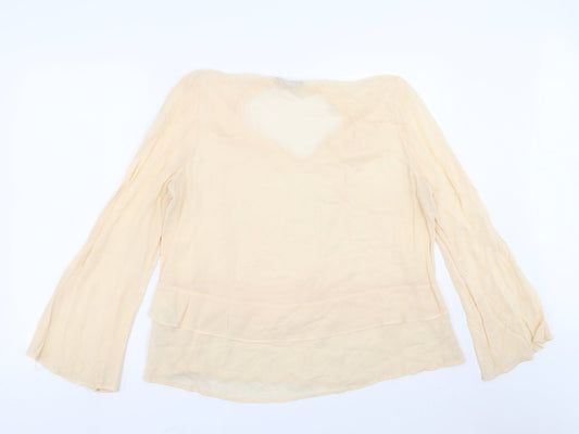 Marks and Spencer Womens Orange   Basic Blouse Size 12  - Peach colour