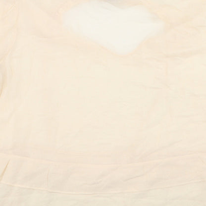 Marks and Spencer Womens Orange   Basic Blouse Size 12  - Peach colour