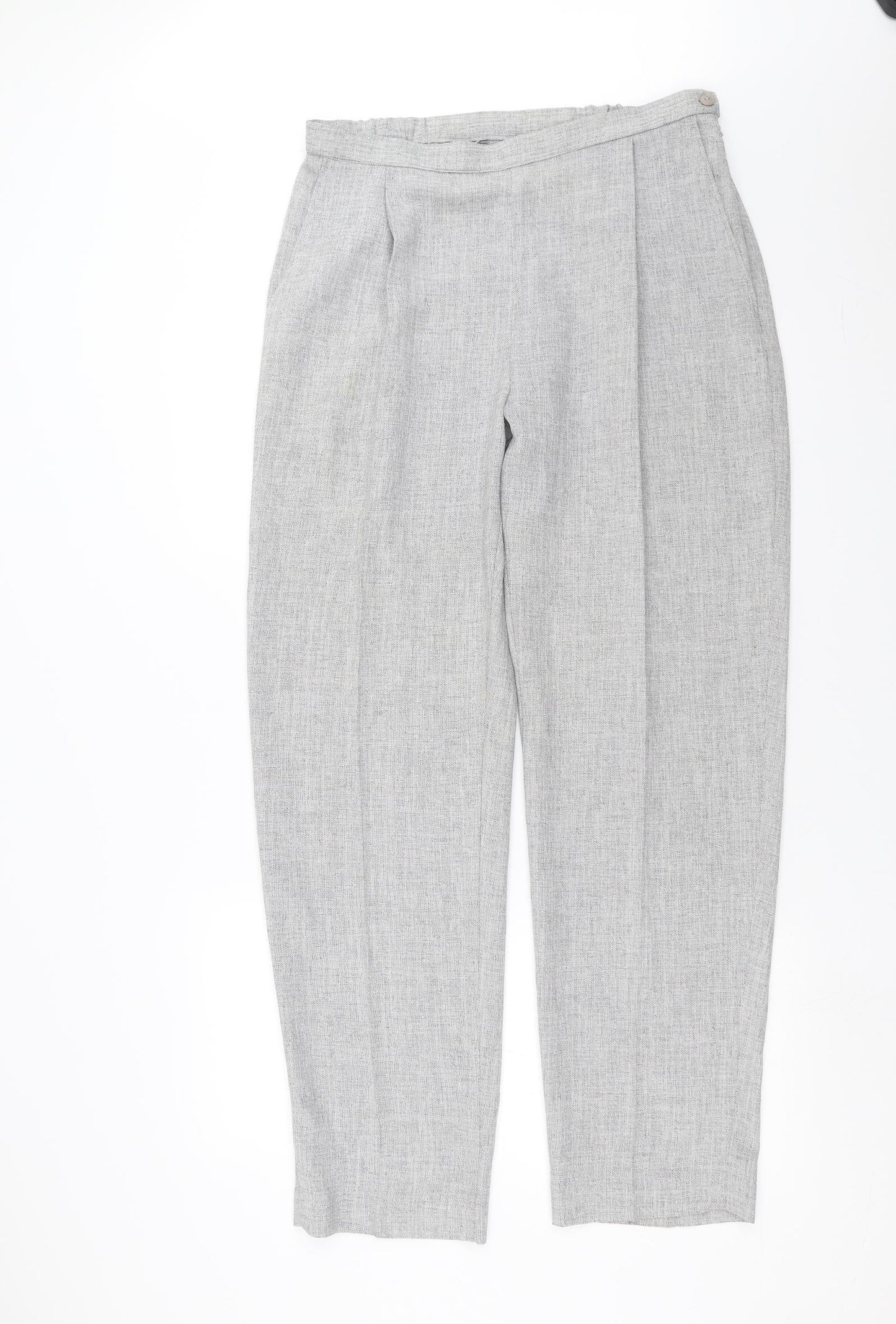 Womens UK Size 34 in Preworn Regular Fit  Grey Trousers