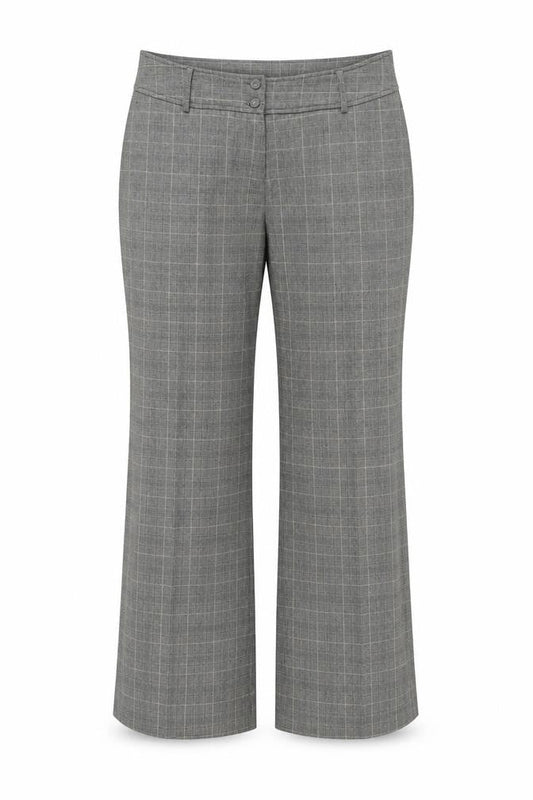 Ellie Louise Womens Grey Check  Trousers  Size 16 L29 in