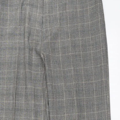 Ellie Louise Womens Grey Check  Trousers  Size 16 L29 in