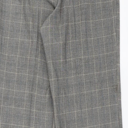 Ellie Louise Womens Grey Check  Trousers  Size 16 L29 in