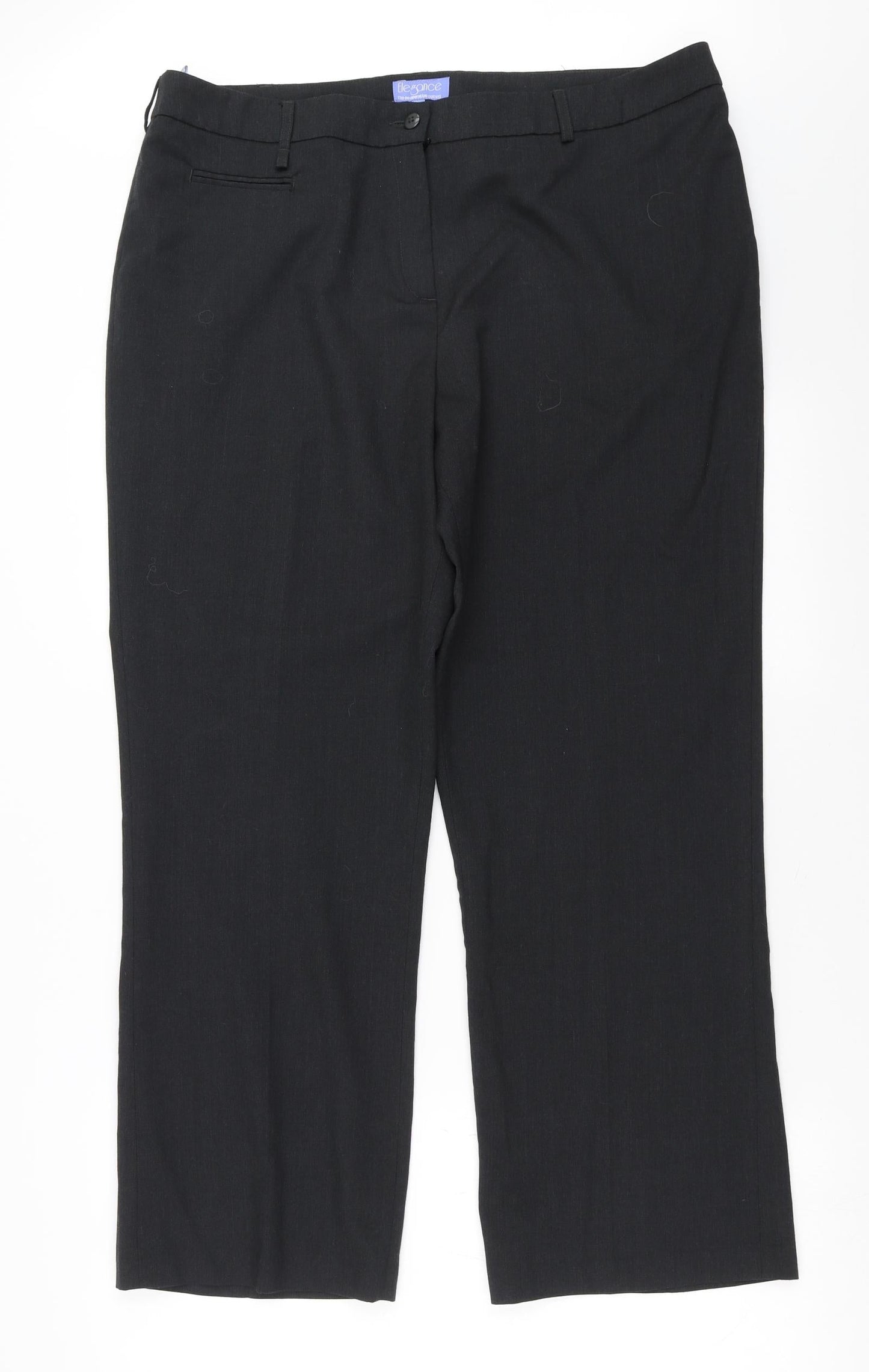 Elegance Womens Grey   Trousers  Size 18 L29 in