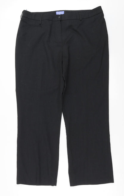 Elegance Womens Grey   Trousers  Size 18 L29 in
