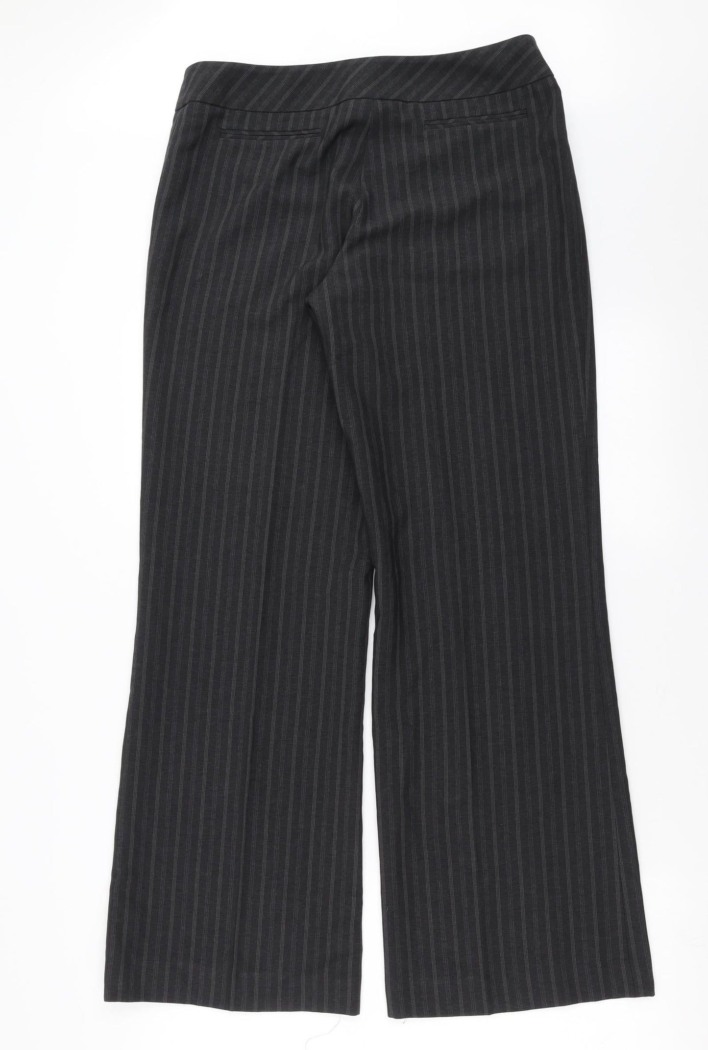 Autonomy Womens Grey Striped  Trousers  Size 12 L31 in - wide leg