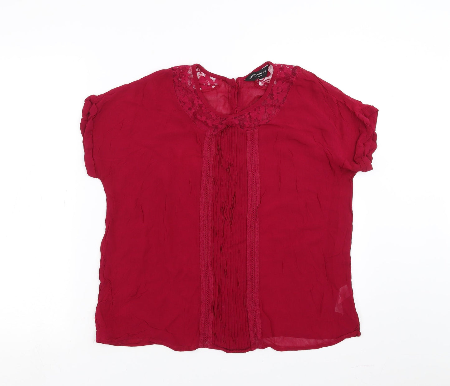 Womens UK Size 14 Dorothy Perkins Pink Basic Blouse