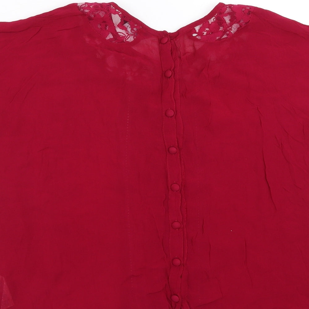Womens UK Size 14 Dorothy Perkins Pink Basic Blouse