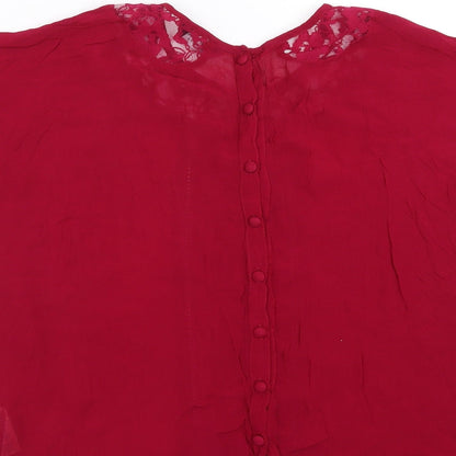 Womens UK Size 14 Dorothy Perkins Pink Basic Blouse