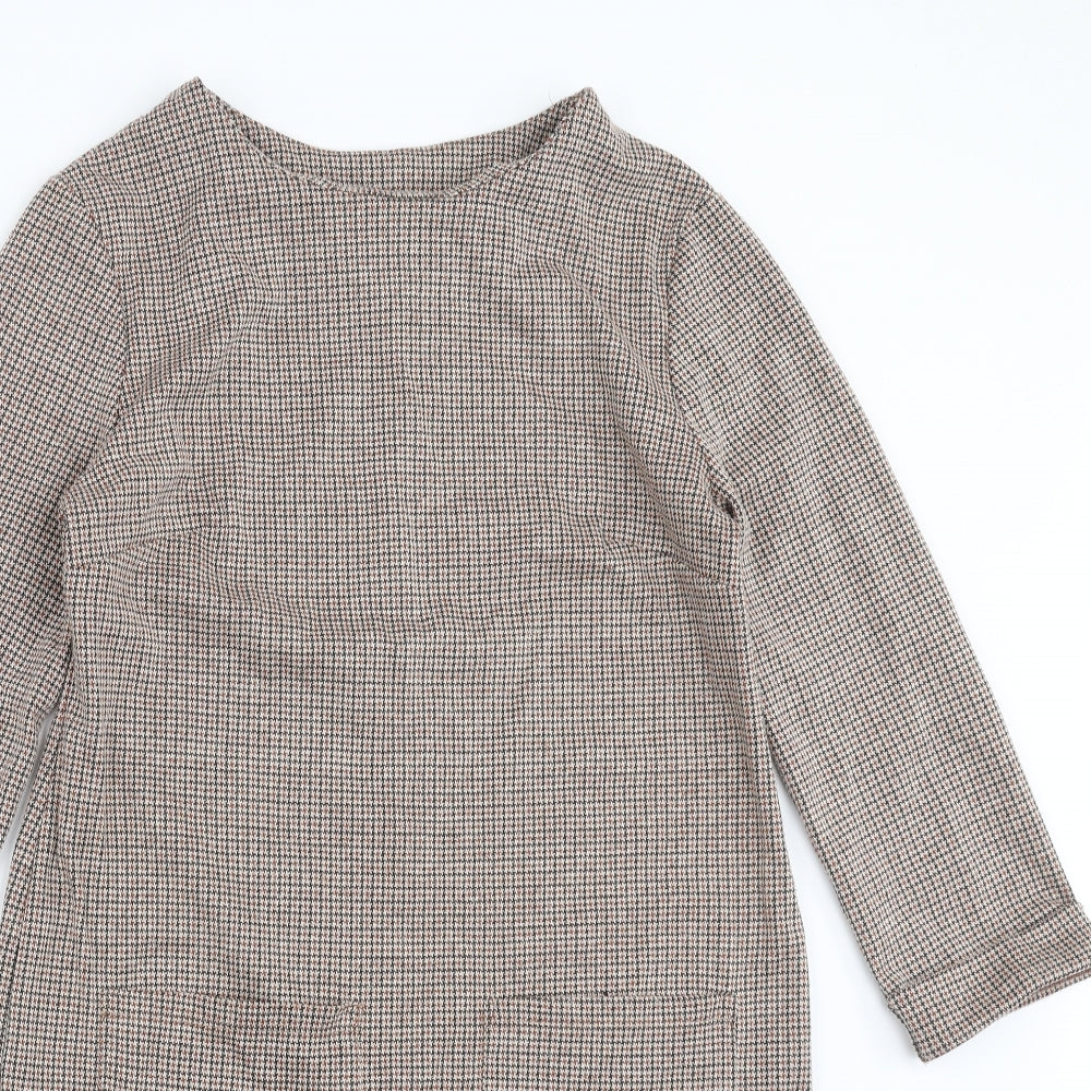 Primark Womens Brown Geometric  Shift  Size 10
