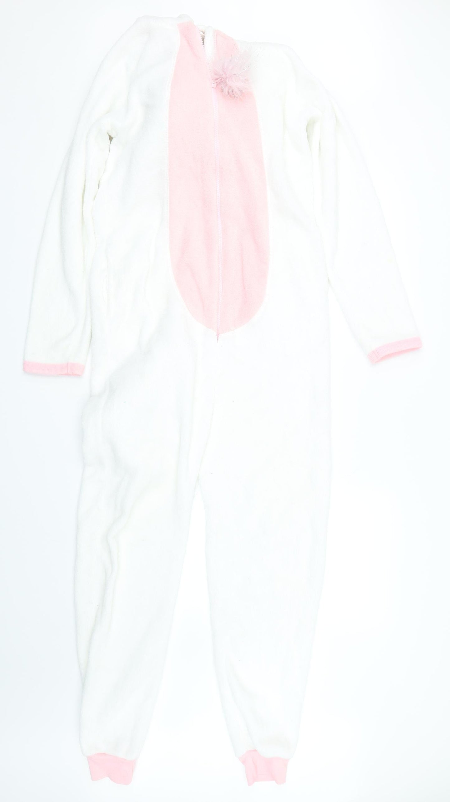 Love to lounge Girls White Animal Print Fleece Capri One Piece Size XS  - Unicorn