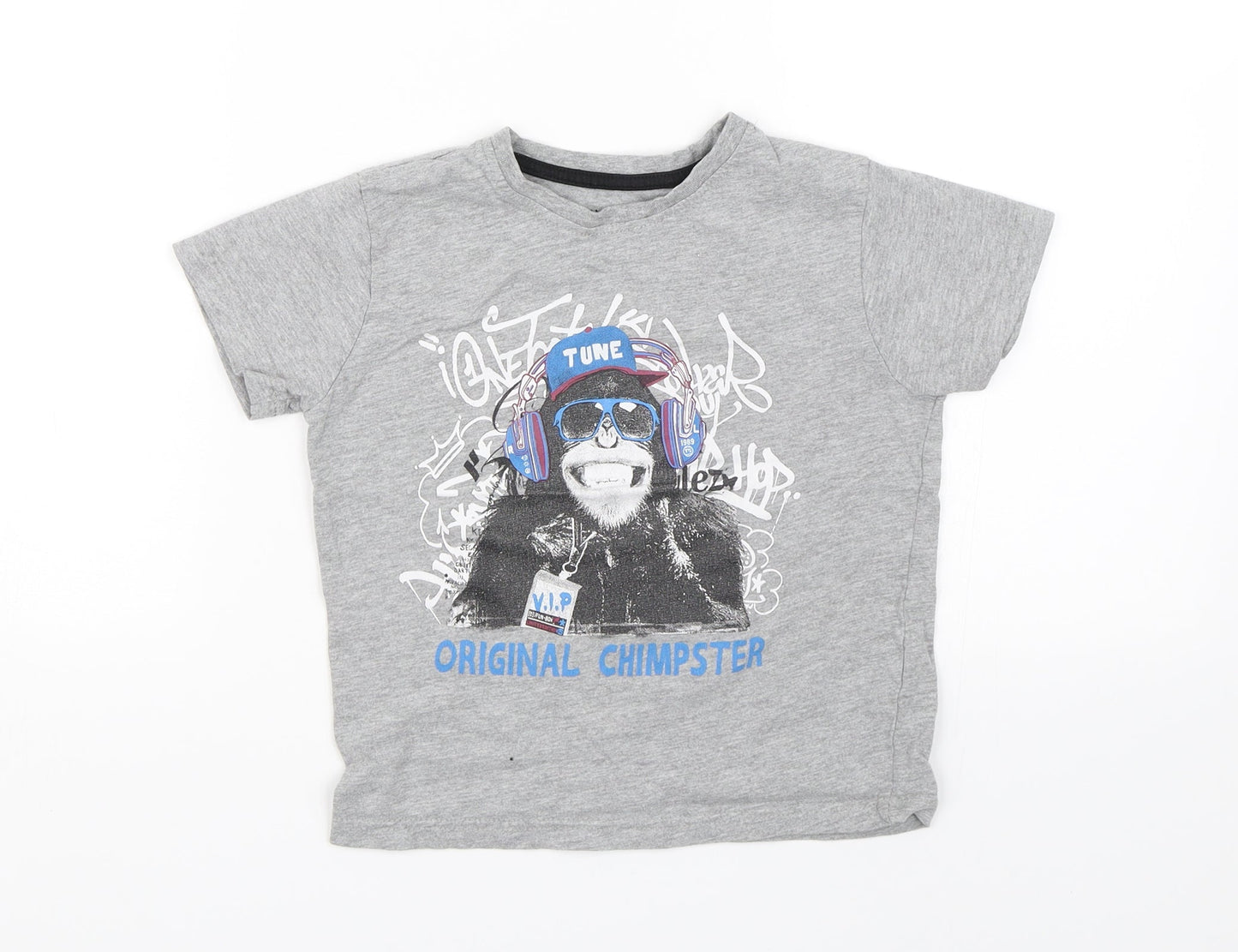 Primark Boys Grey   Basic T-Shirt Size 4-5 Years