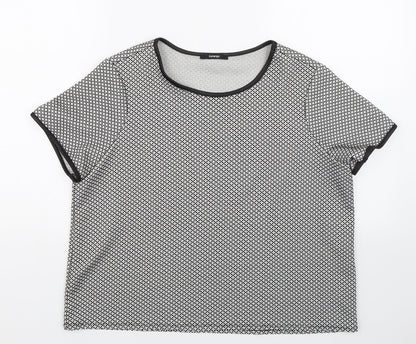 George Womens White Polka Dot  Pullover Jumper Size 14