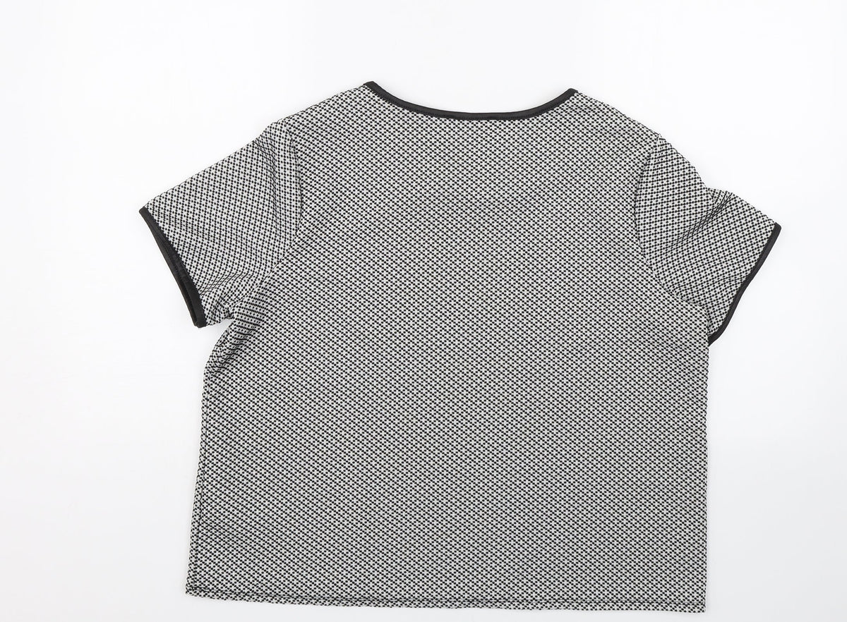 George Womens White Polka Dot  Pullover Jumper Size 14