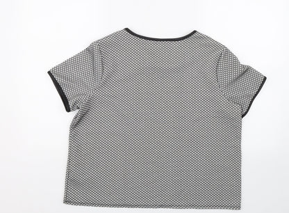 George Womens White Polka Dot  Pullover Jumper Size 14
