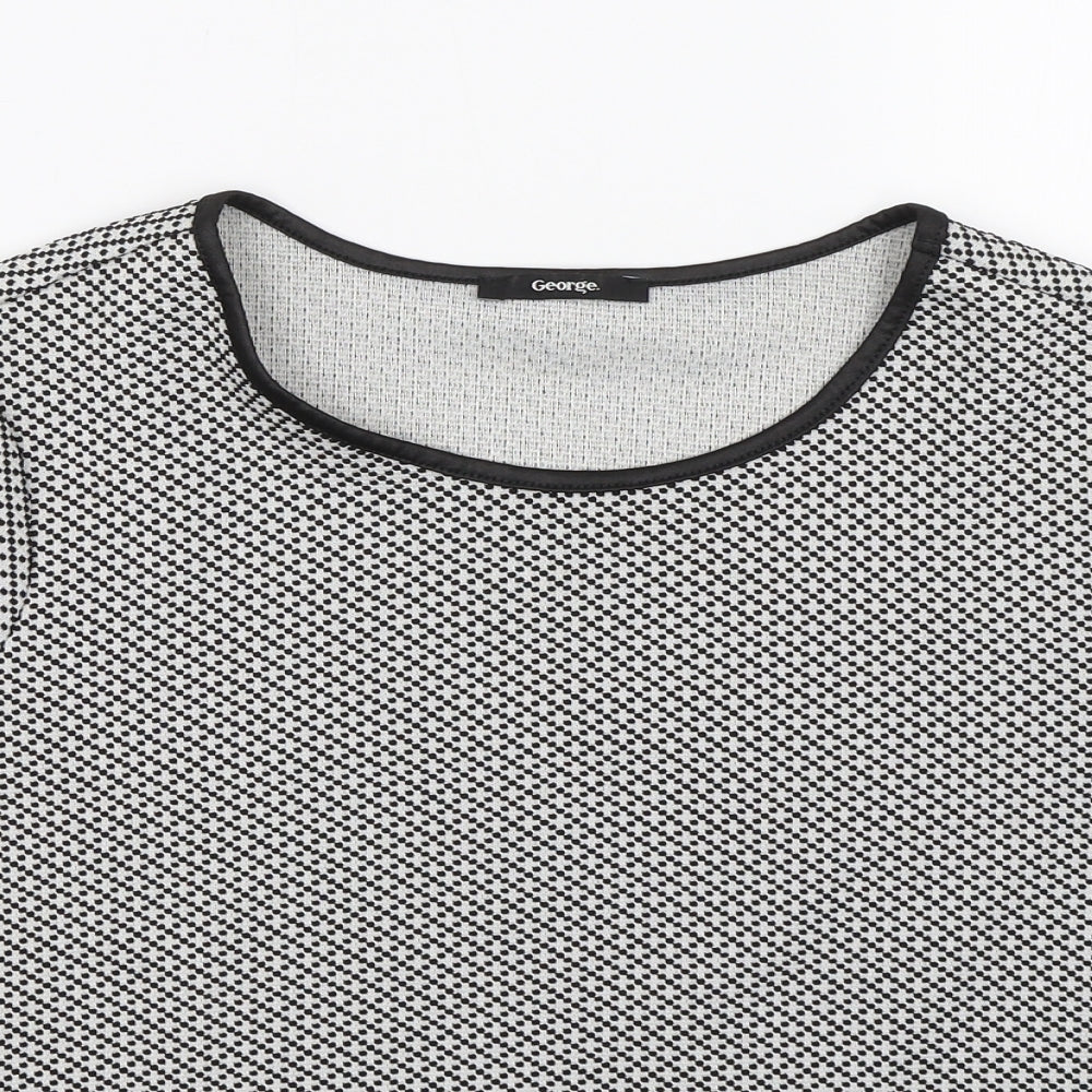 George Womens White Polka Dot  Pullover Jumper Size 14