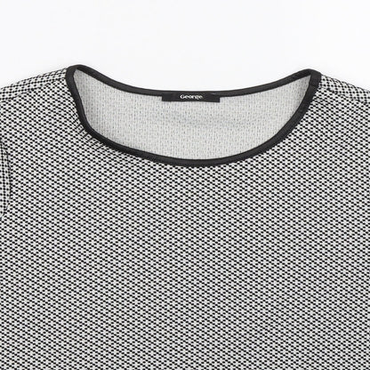 George Womens White Polka Dot  Pullover Jumper Size 14
