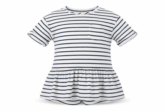 NEXT Girls White Striped  T-Shirt Dress  Size 9 Years