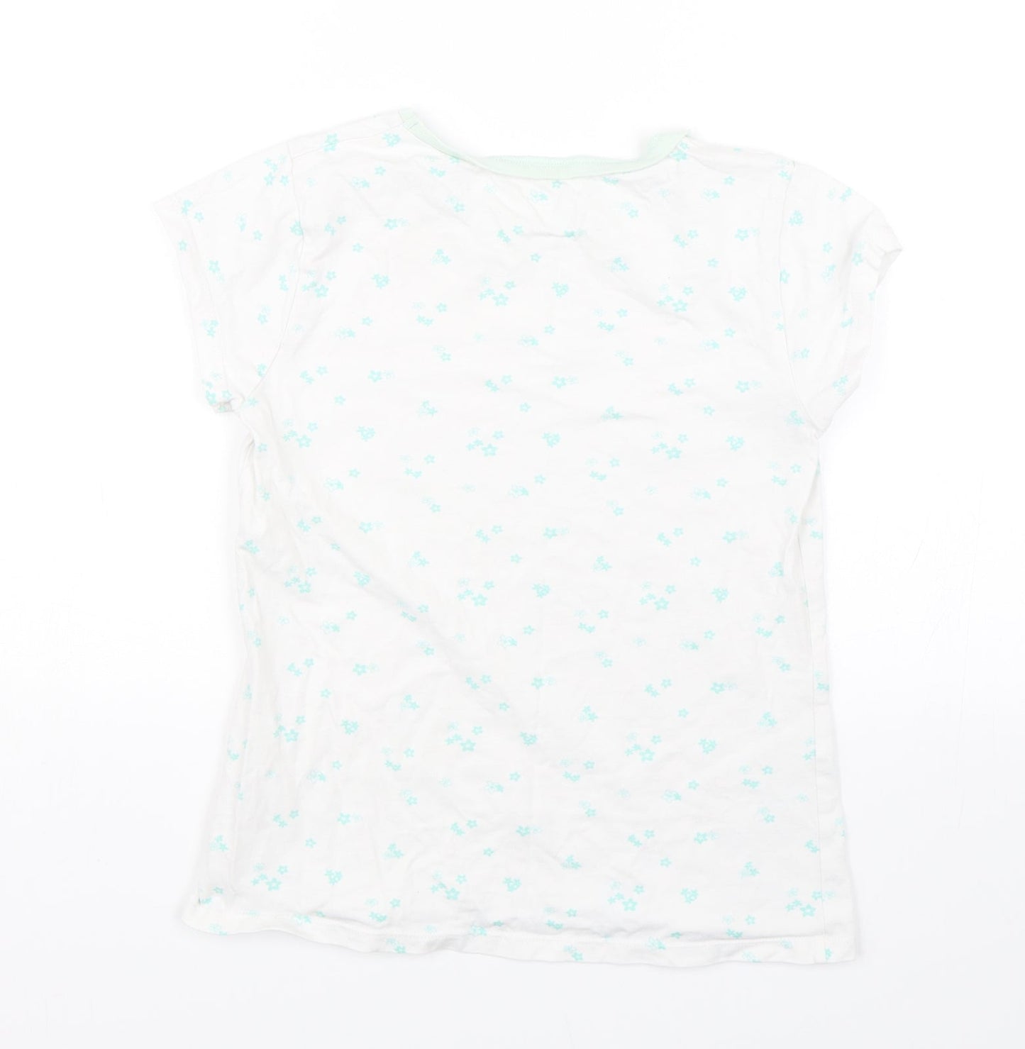 George Girls White Floral  Top Pyjama Top Size 10-11 Years