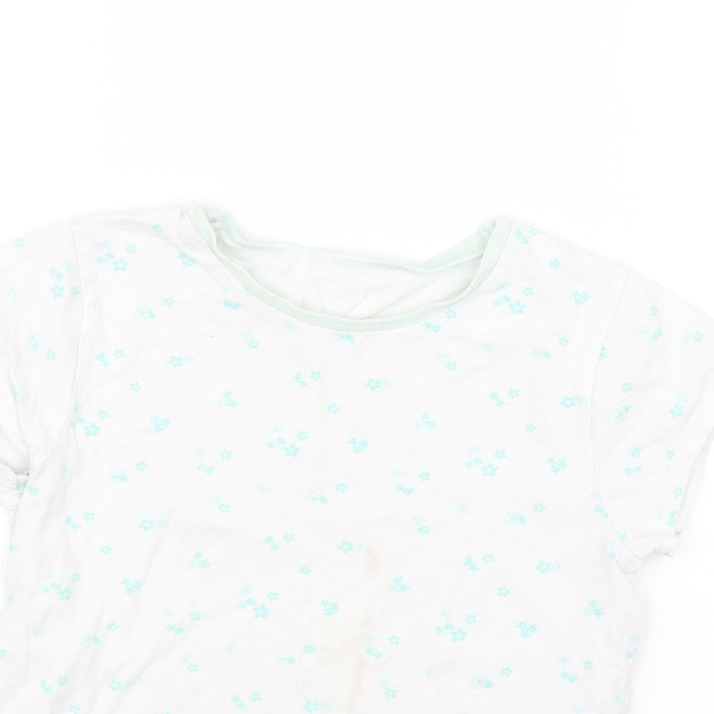 George Girls White Floral  Top Pyjama Top Size 10-11 Years