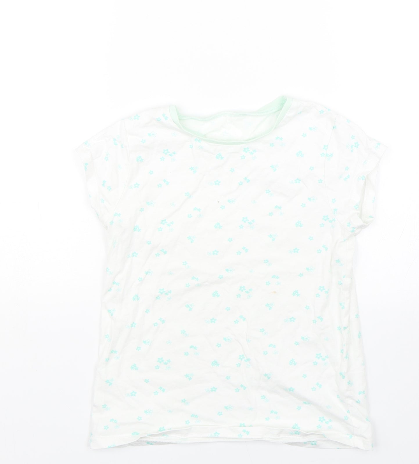 George Girls White Floral  Cami Pyjama Top Size 8-9 Years