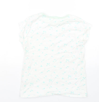 George Girls White Floral  Cami Pyjama Top Size 8-9 Years