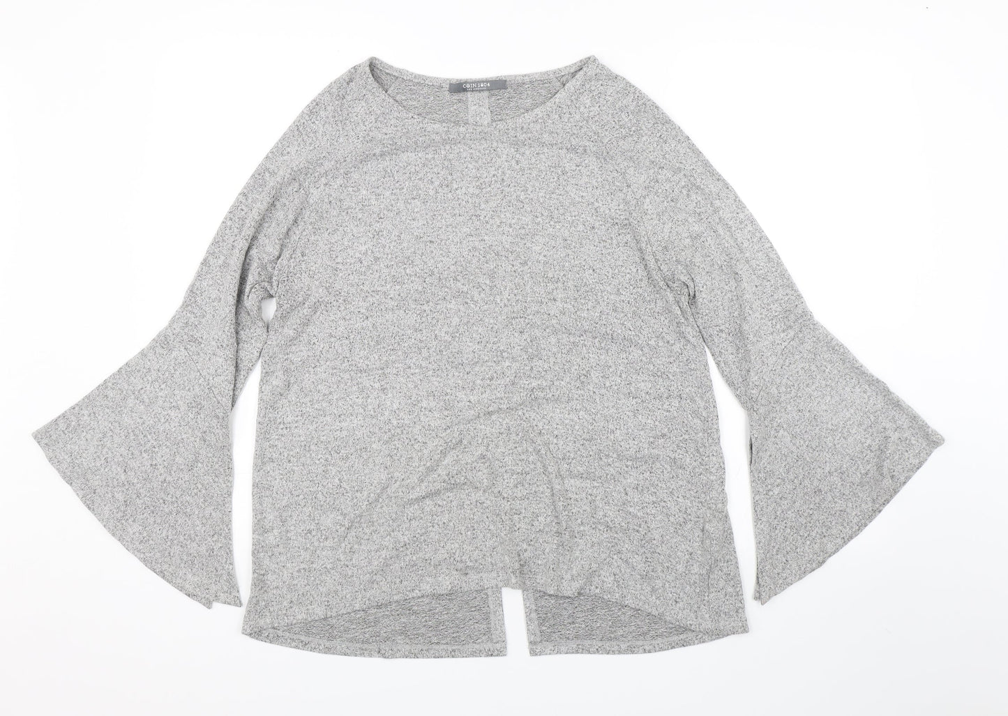 Womens UK Size M COIN 1804 Grey Basic T-Shirt