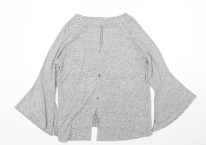 Womens UK Size M COIN 1804 Grey Basic T-Shirt