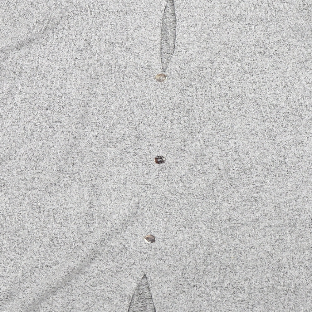 Womens UK Size M COIN 1804 Grey Basic T-Shirt