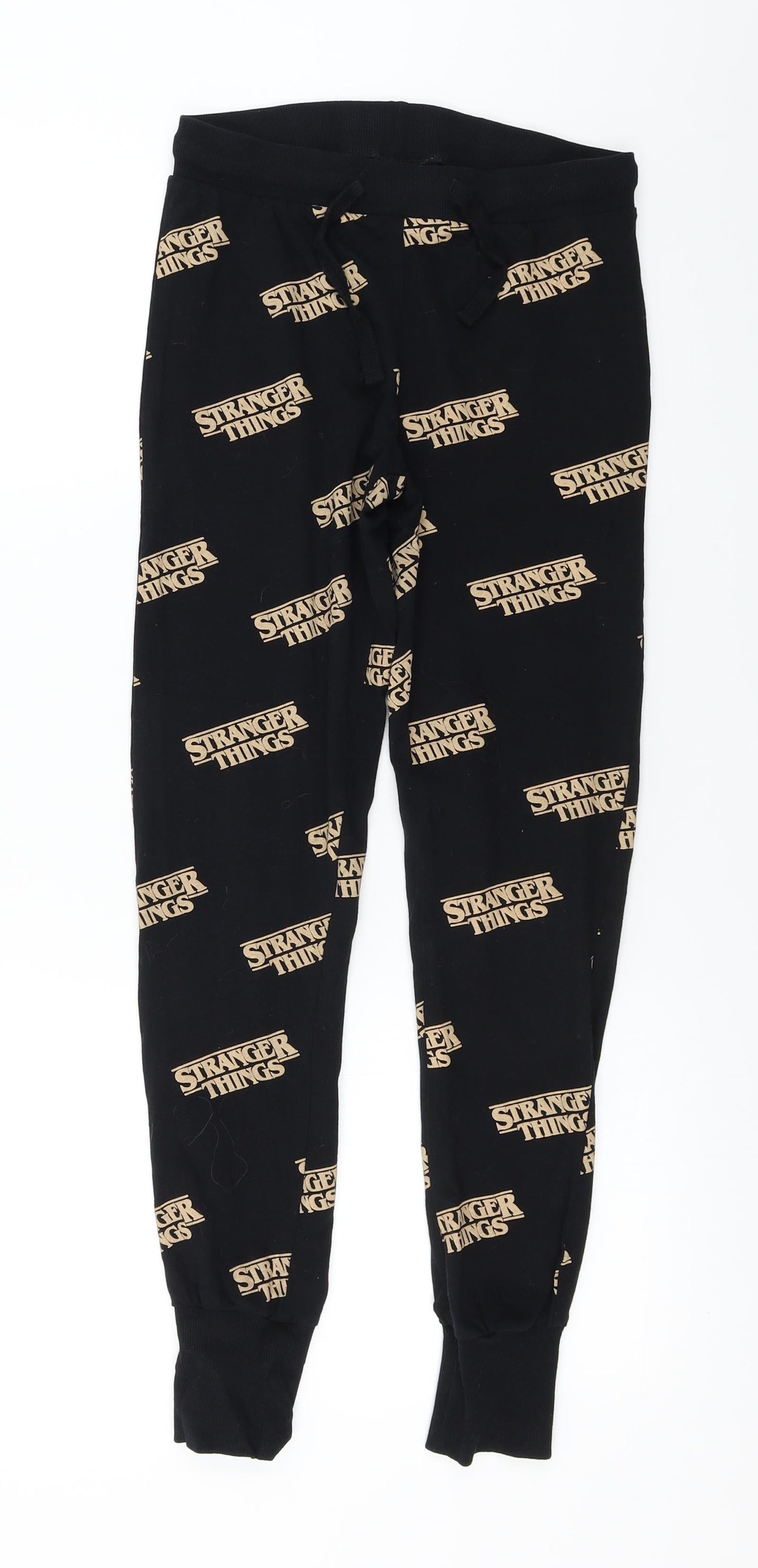 Netflix  Womens Black   Sweatpants Trousers Size XS L24 in - stranger things