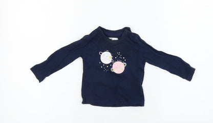 Very Girls Blue   Basic T-Shirt Size 6-9 Months
