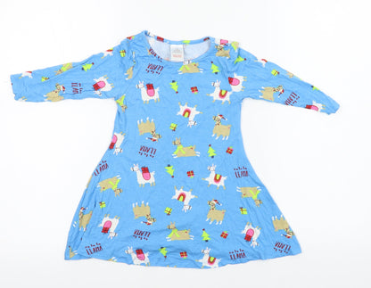 Preworn Girls Blue   A-Line  Size 2 Years