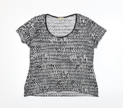 Womens UK Size 16 Soon Black Basic T-Shirt