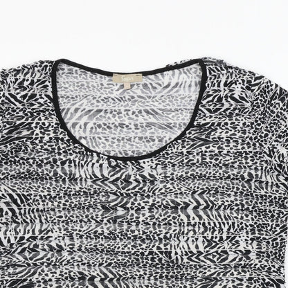 Womens UK Size 16 Soon Black Basic T-Shirt