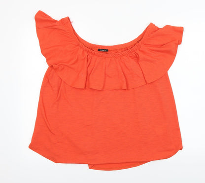Womens UK Size 18 Roman Orange Basic T-Shirt