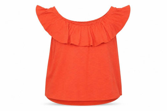 Front view of Roman women’s orange basic t-shirt, size UK 18