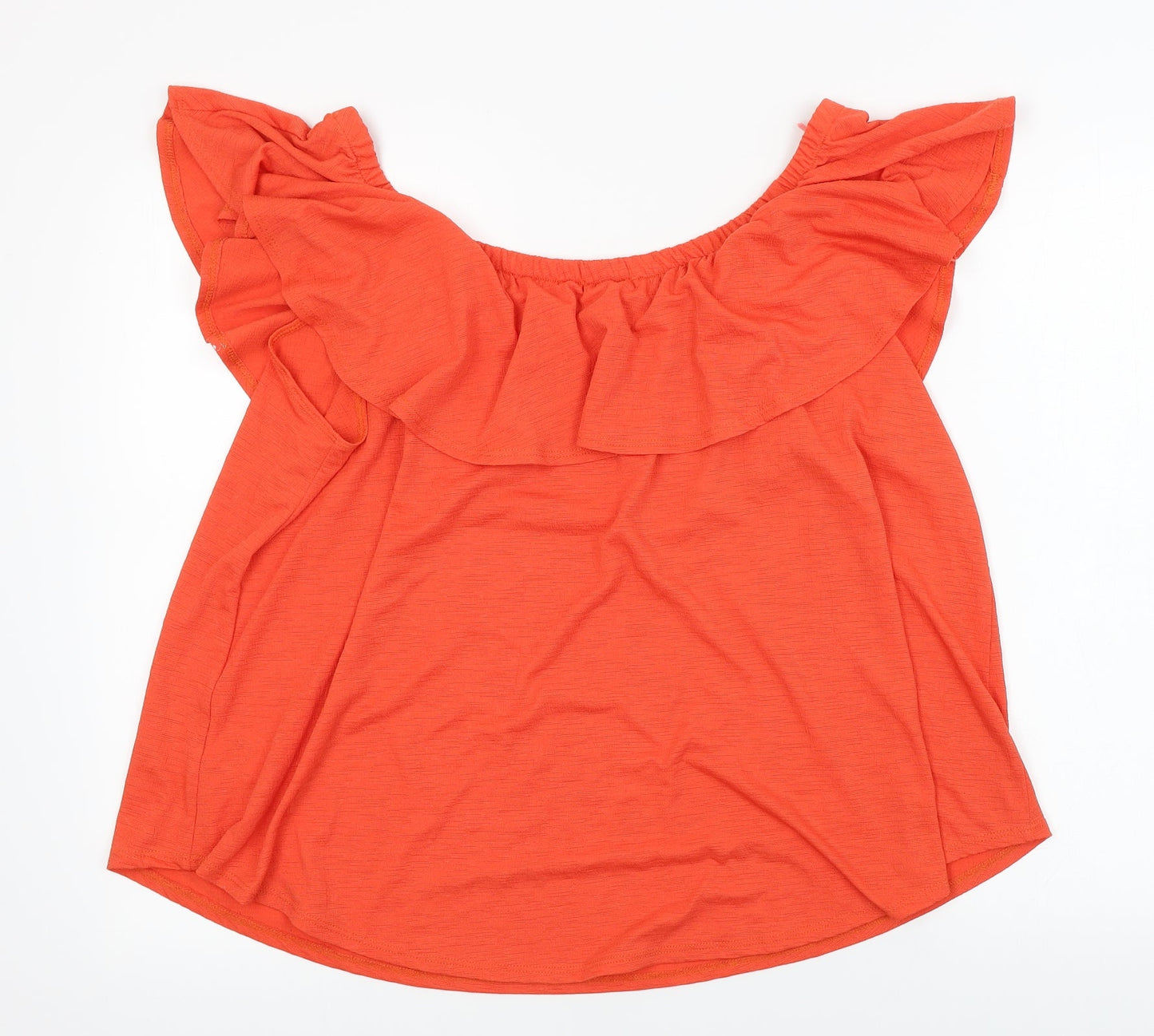 Womens UK Size 18 Roman Orange Basic T-Shirt