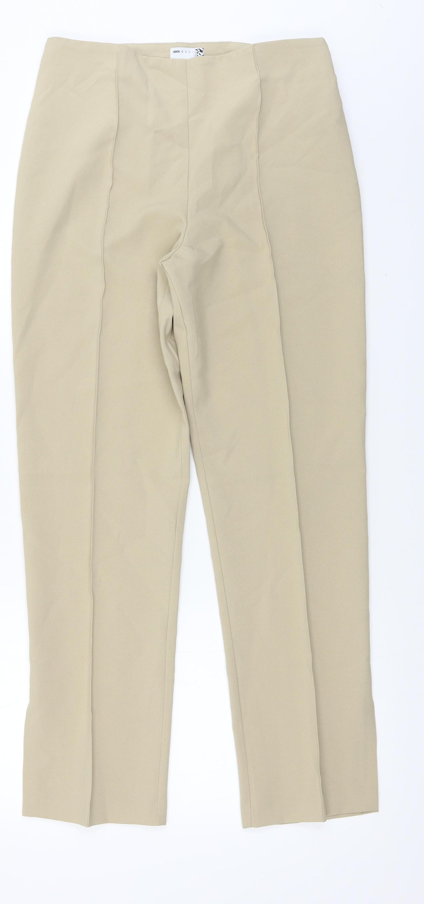 Womens UK Size 12 ASOS Regular Fit  Beige Trousers