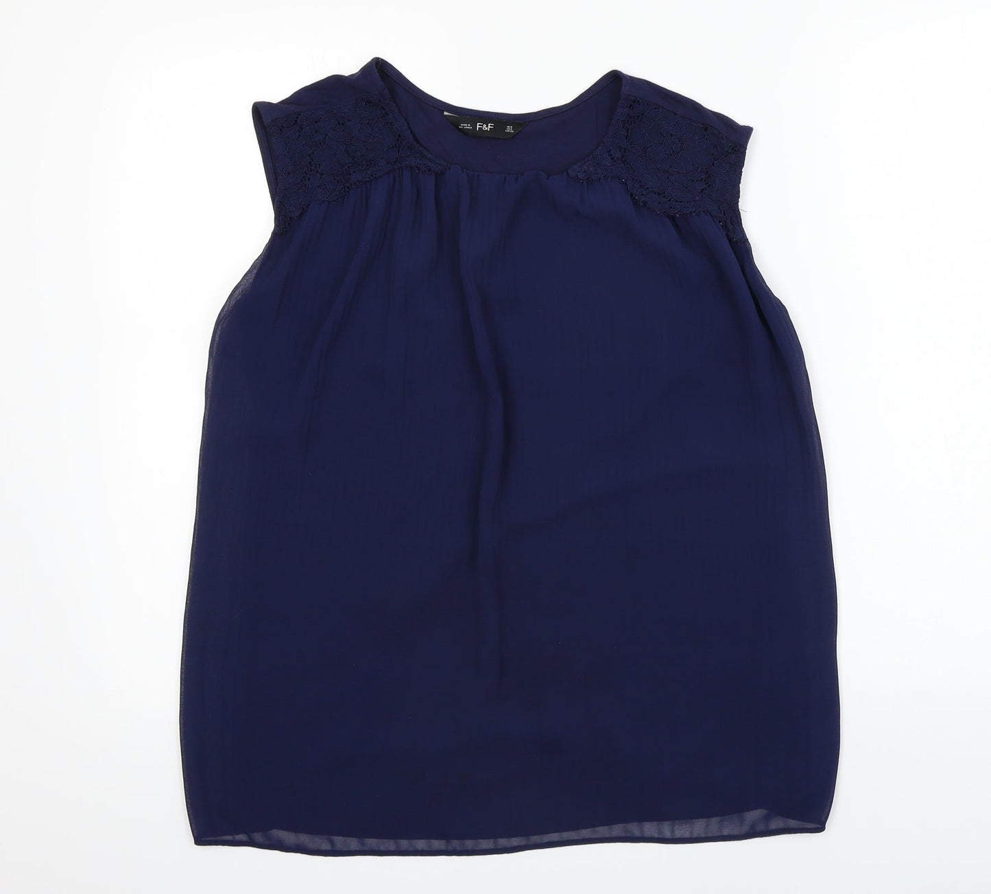 F&F  Womens Blue   Basic Blouse Size 8