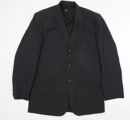 Mens UK Size 38 Preworn Regular Grey Suit Jacket