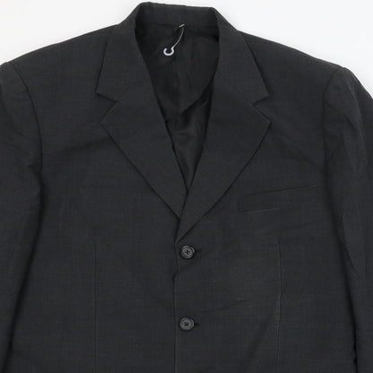 Mens UK Size 38 Preworn Regular Grey Suit Jacket