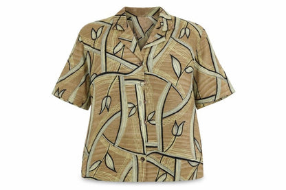 Design essentials  Womens Brown Floral  Basic Button-Up Size 16