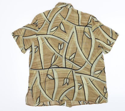 Design essentials  Womens Brown Floral  Basic Button-Up Size 16
