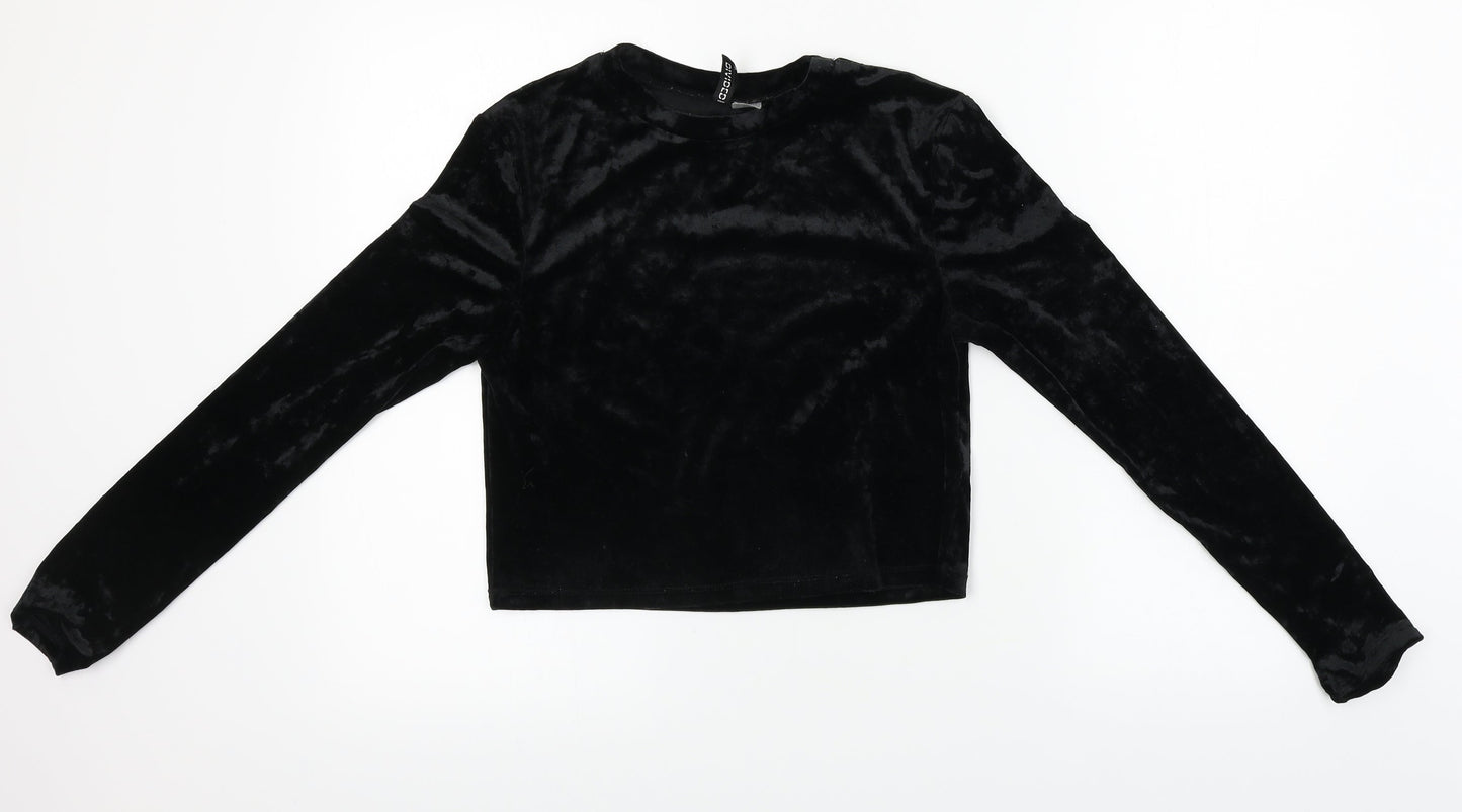 Womens UK Size M H&M Black Basic T-Shirt