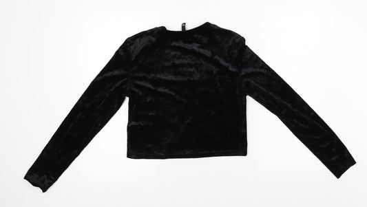 Womens UK Size M H&M Black Basic T-Shirt