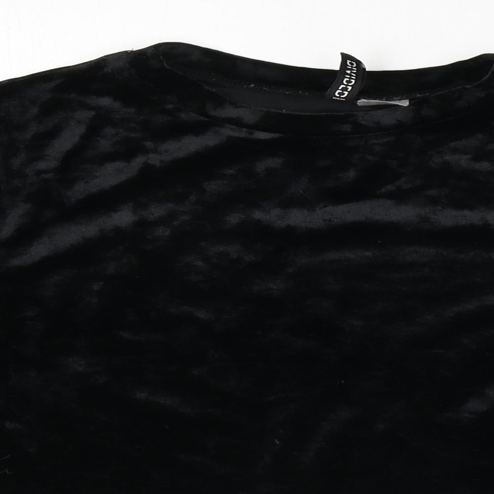 Womens UK Size M H&M Black Basic T-Shirt